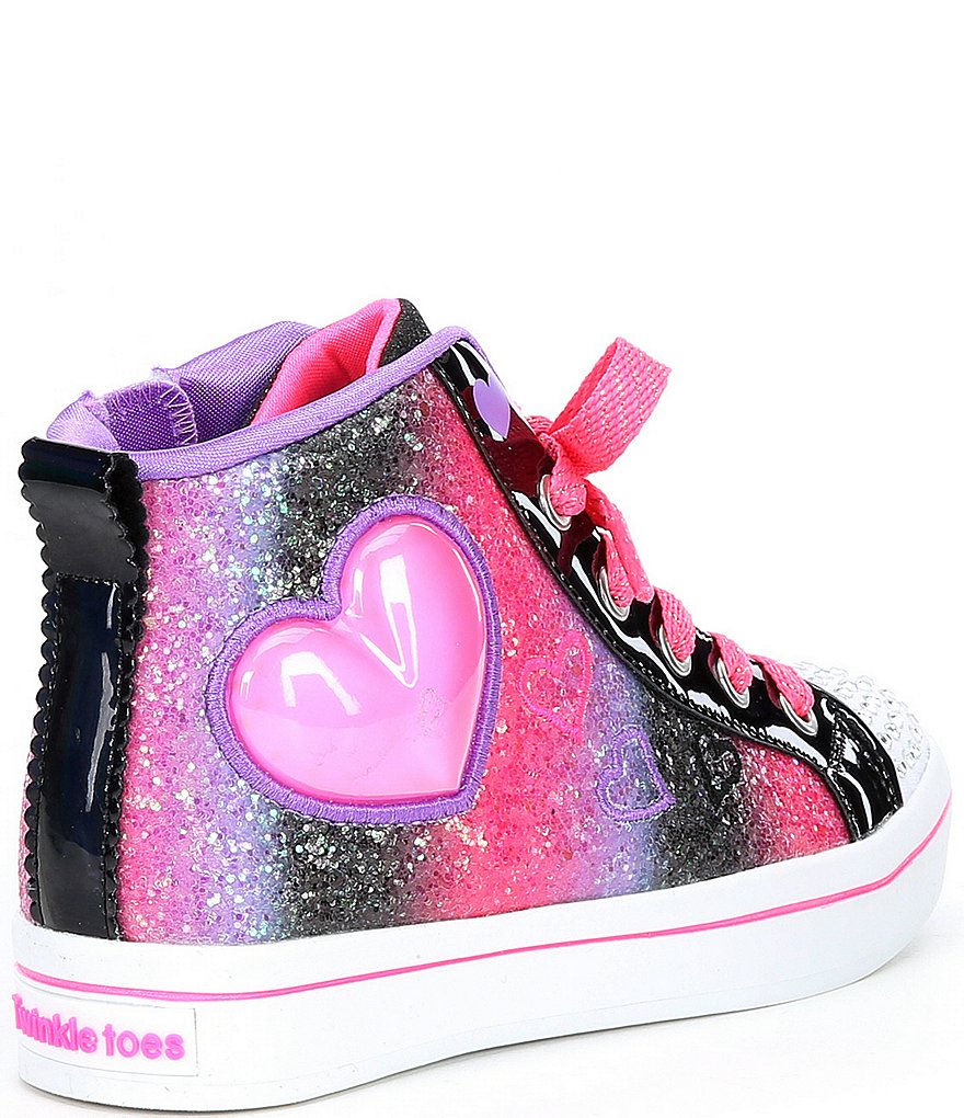 Skechers Girls' Twinkle Toes Twi-Lites 2.0-Heart Gem Sparkle Light Up Sneakers (Youth)