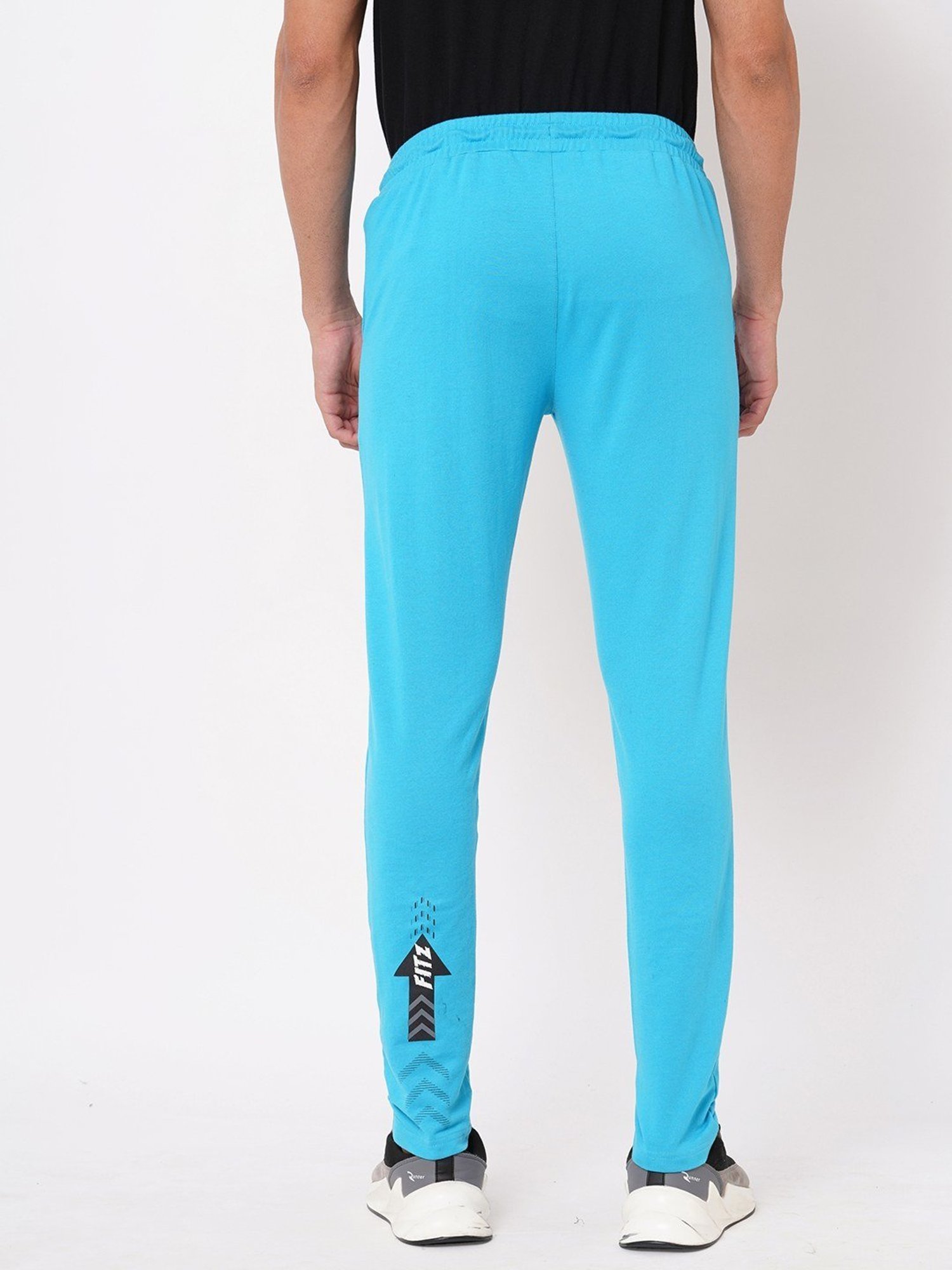 Fitz Turquoise Blue Slim Fit Trackpants