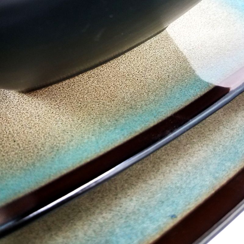 Gibson Tequesta 16pc Square Dinnerware Set- Taupe