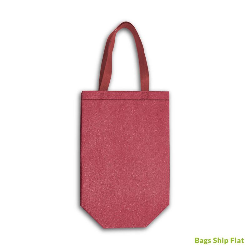 12pc Glitter Gift Bags Red