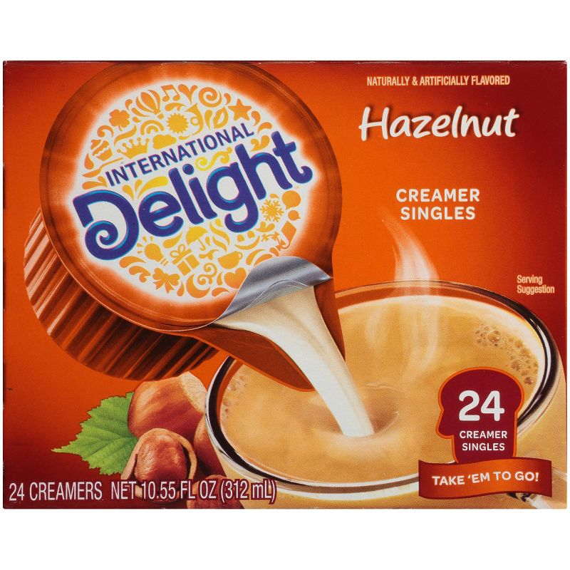 International Delight Hazelnut Singles Coffee Creamer - 24ct