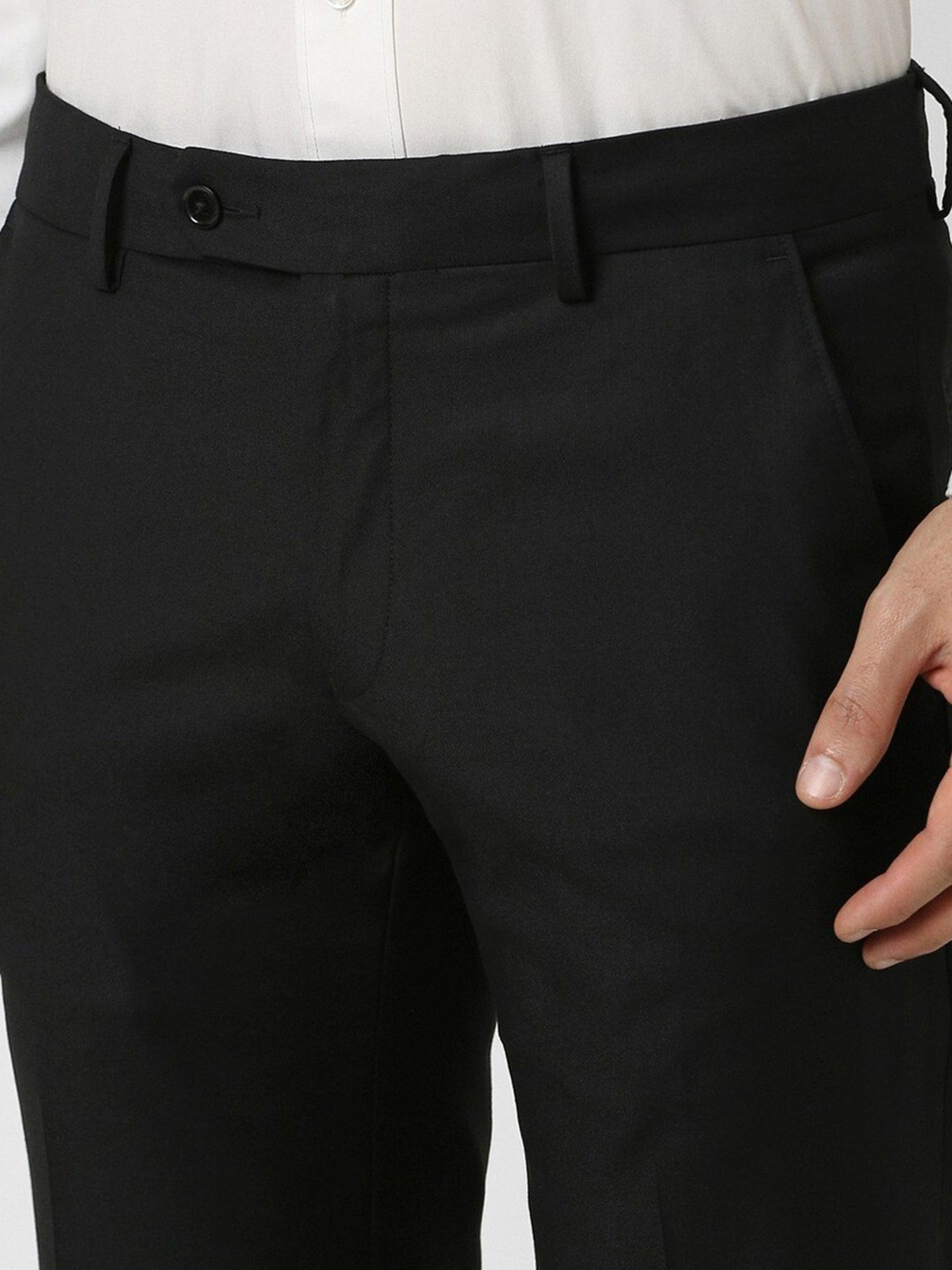 Van Heusen Black Slim Fit Trousers