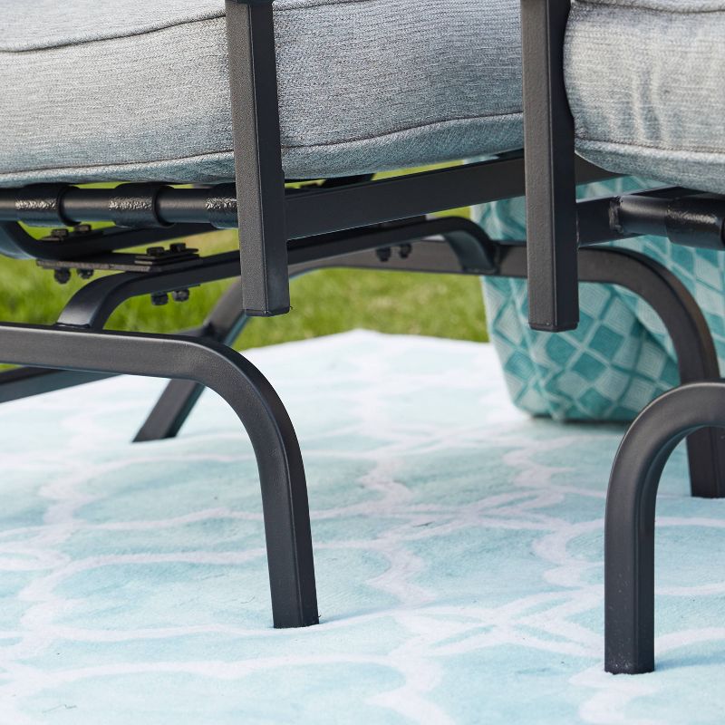 3pc Steel Patio Seating Sets Gray - Lokatse