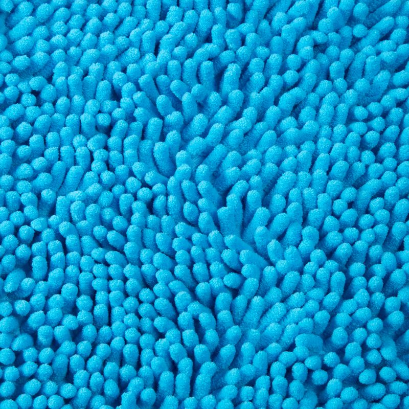 2pc Solid Memory Foam Shag Bath Mat Set Blue - Yorkshire Home