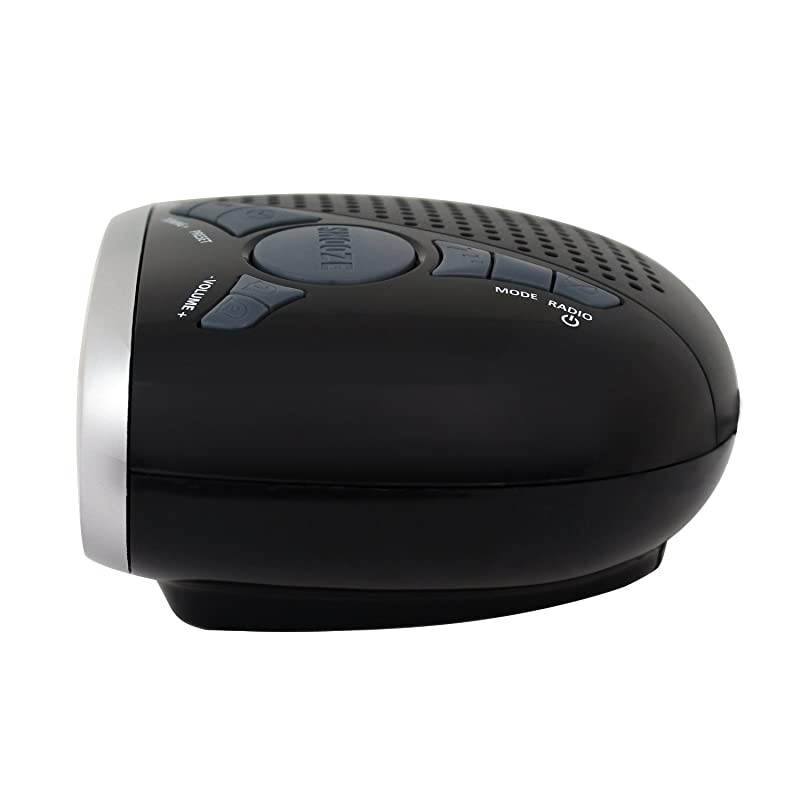 JCR175 AMFM Alarm Clock Radio with 09Inch Green LED Display Black