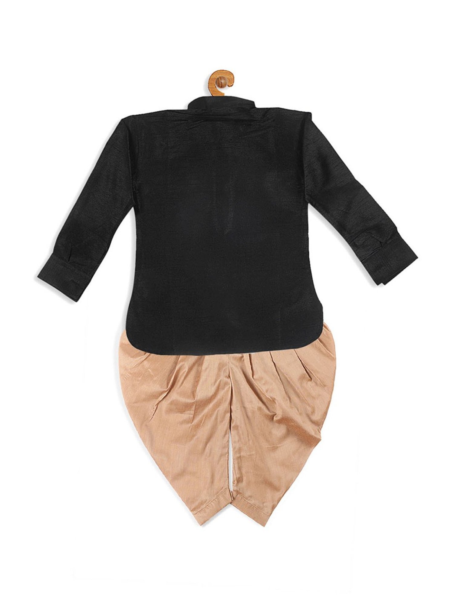 VASTRAMAY SISHU Black & Rose Gold Relaxed Fit Kurta Set