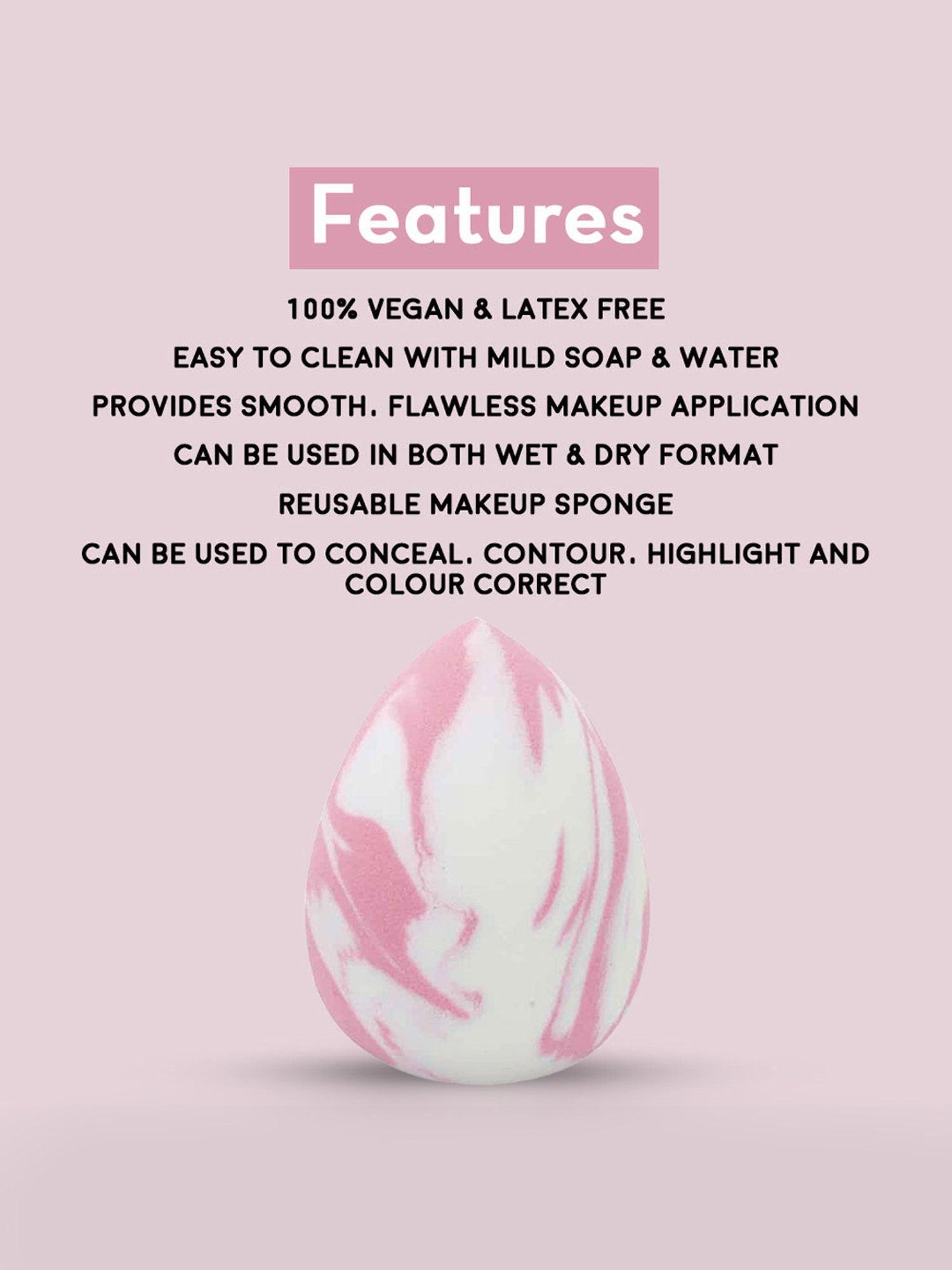 Jaquline USA Perfect Fix Beauty Blender Pink