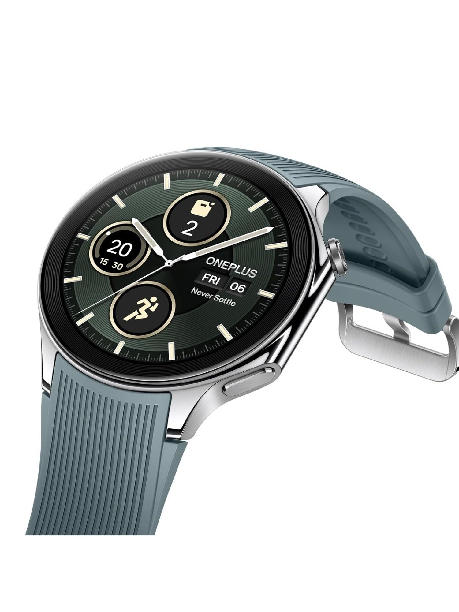 OnePlus Watch 2 BT Calling Smartwatch with 1.43 inch AMOLED Display (Radiant Steel)