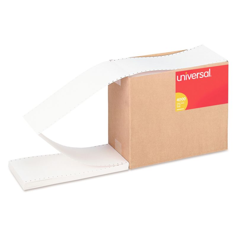 Universal Continuous Unruled Index Cards, 3 x 5, White, 4,000/Carton