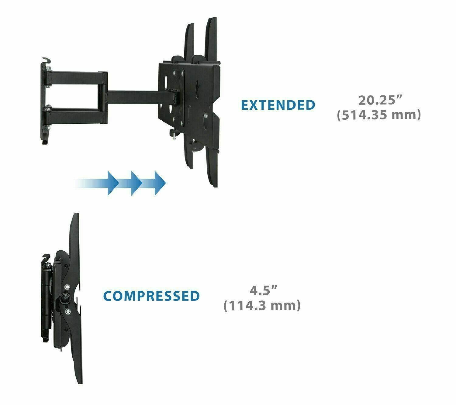 Full Motion TV Heavy Duty Wall Mount For 32" to 60" Inch Screens
