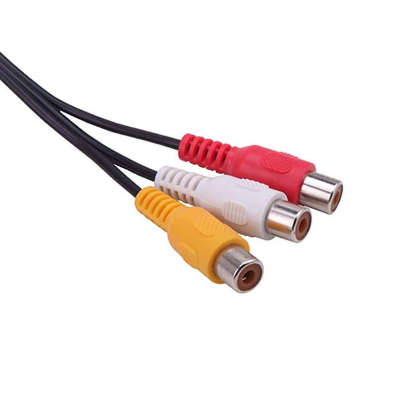 35 mm to Triple RCA AudioVideo AV Female Composite Stereo Splitter Cable Adapter