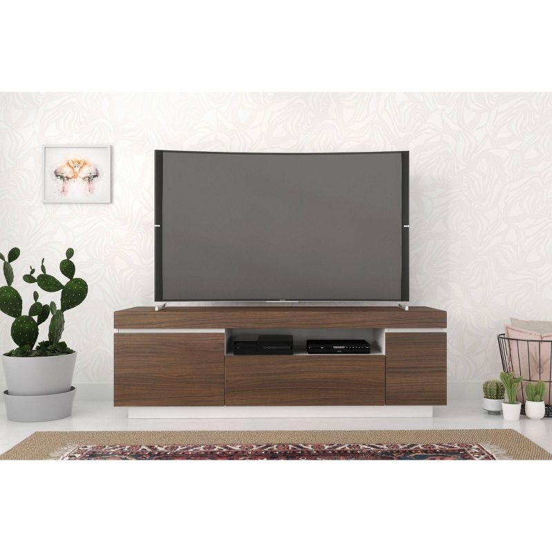 Cali TV Stand for TVs up to 60" Walnut/White - Nexera