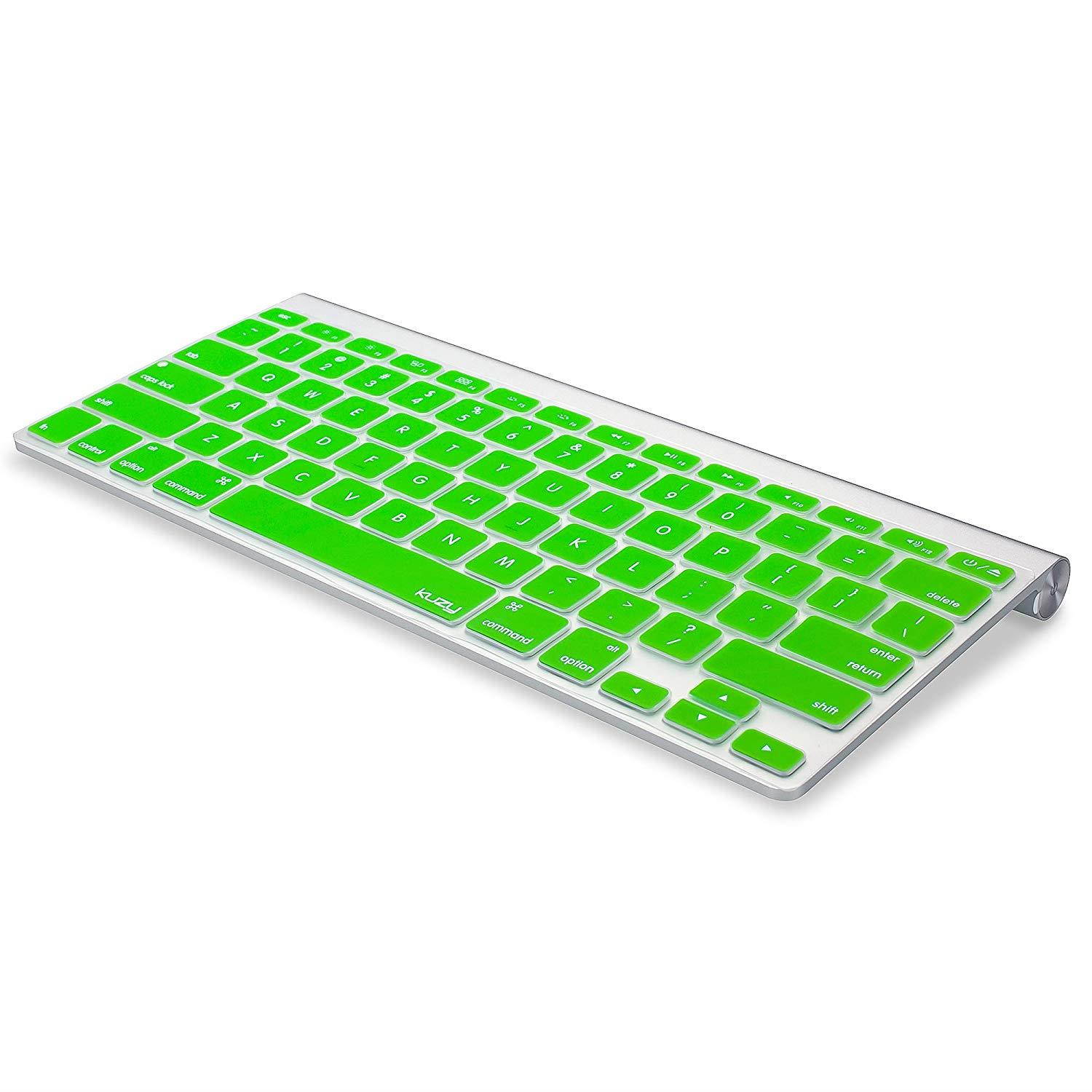 Kuzy - GREEN Keyboard Silicone Cover Skin for MacBook Pro 13" 15" 17" Aluminum Unibody (with or w/out Retina Display) iMac and MacBook Air 13" - Green