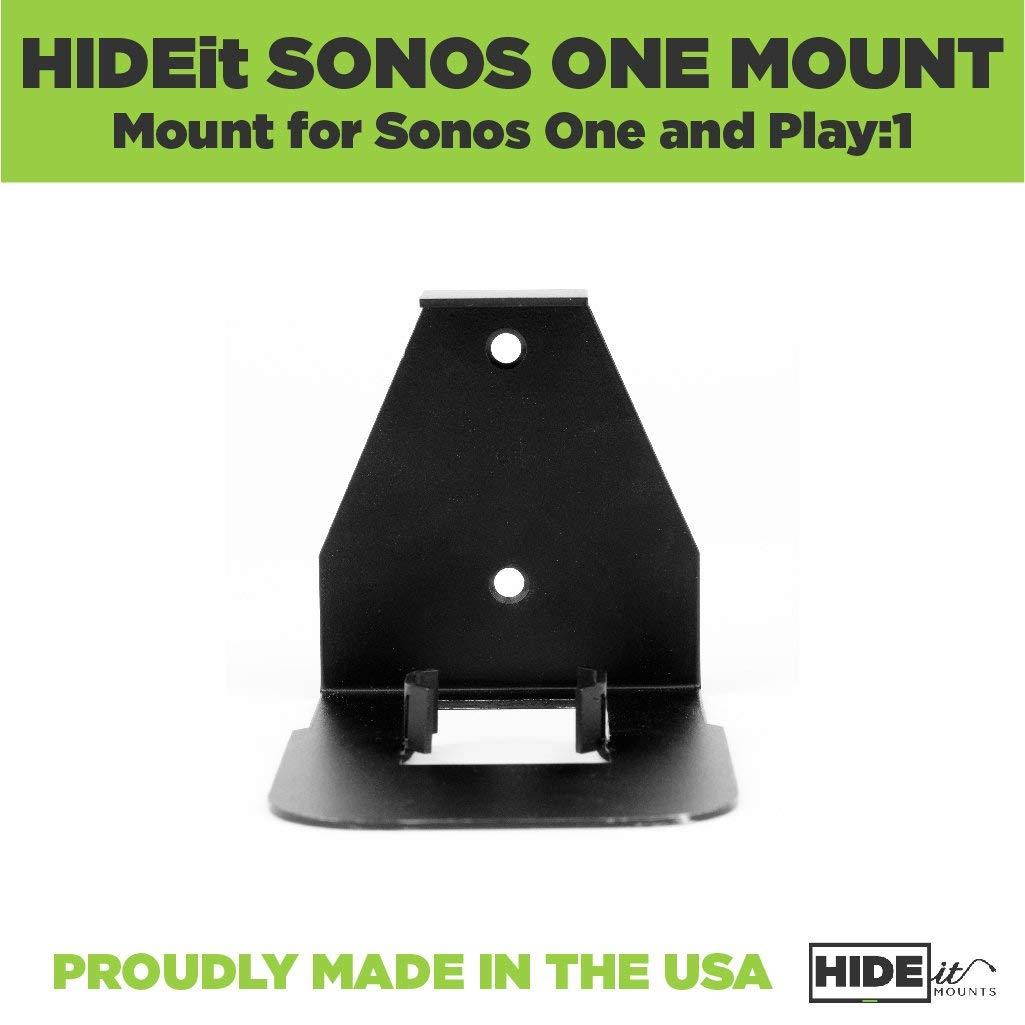 HIDEit Sonos One/Play:1 Mount- Wall Mount for Sonos One or Play:1 - Made in the USA