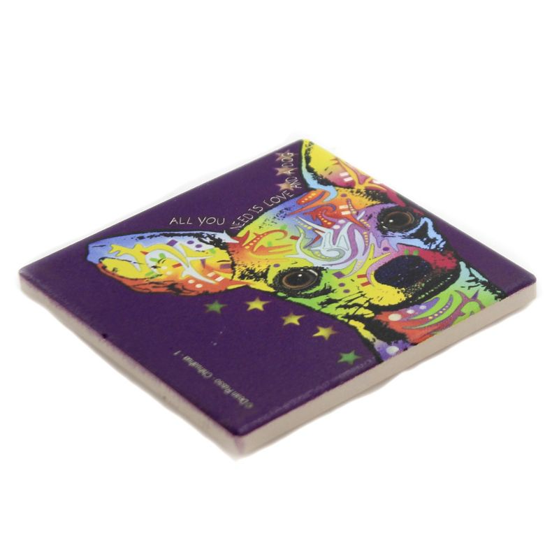 Animal 4.0" Chihuahua Stone Coaster Absorbent Sjt Enterprises  -  Coasters