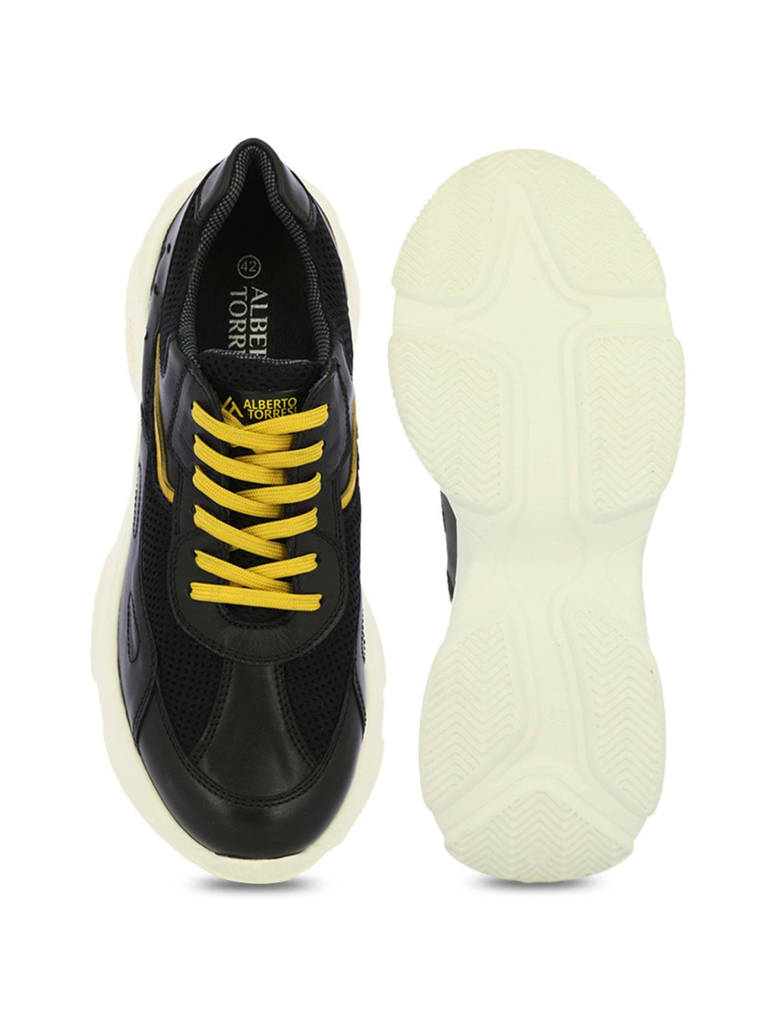 Alberto Torresi Men's Black Running Shoes