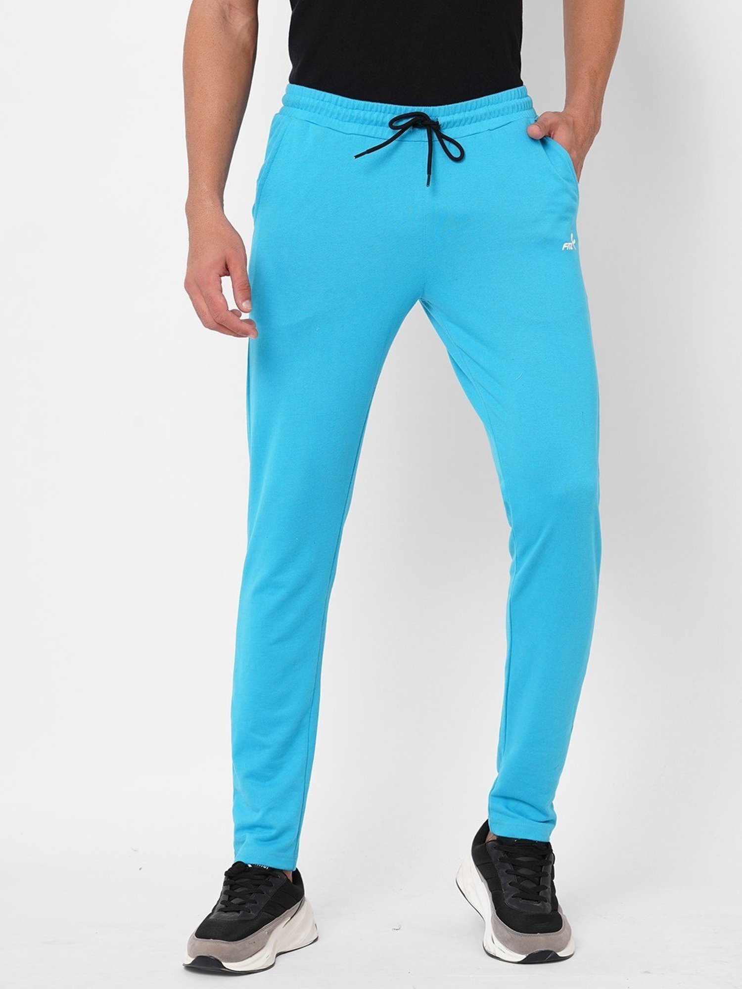 Fitz Turquoise Blue Slim Fit Trackpants