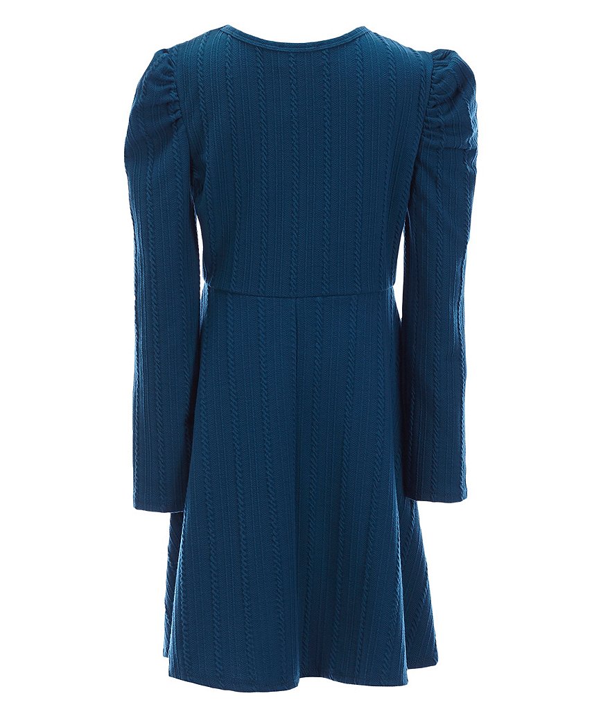 I.N. Girl Big Girls 7-16 Puff-Sleeve A-Line Sweater Dress