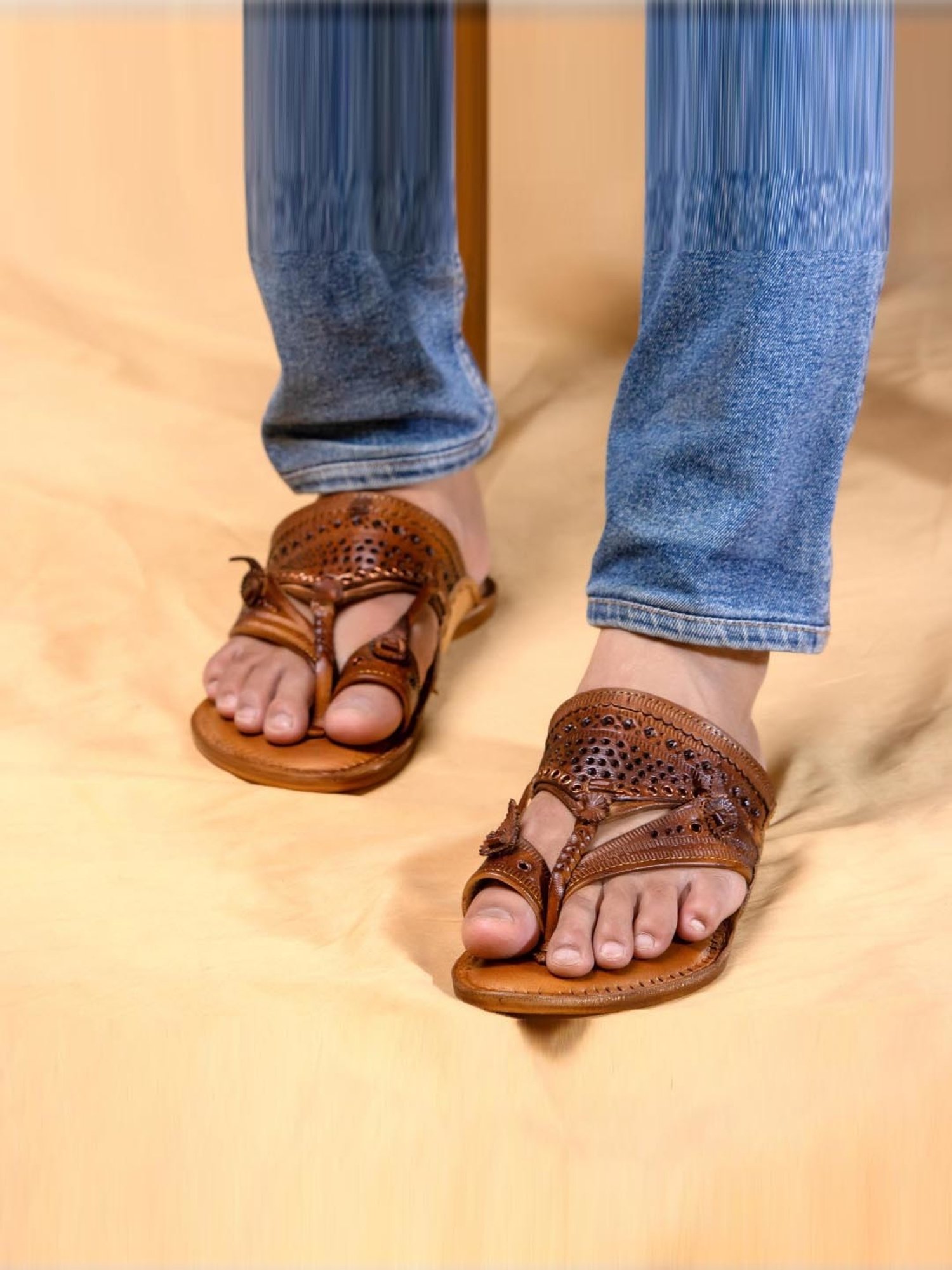 Kalapuri Men's Brown Kolhapuri Sandals
