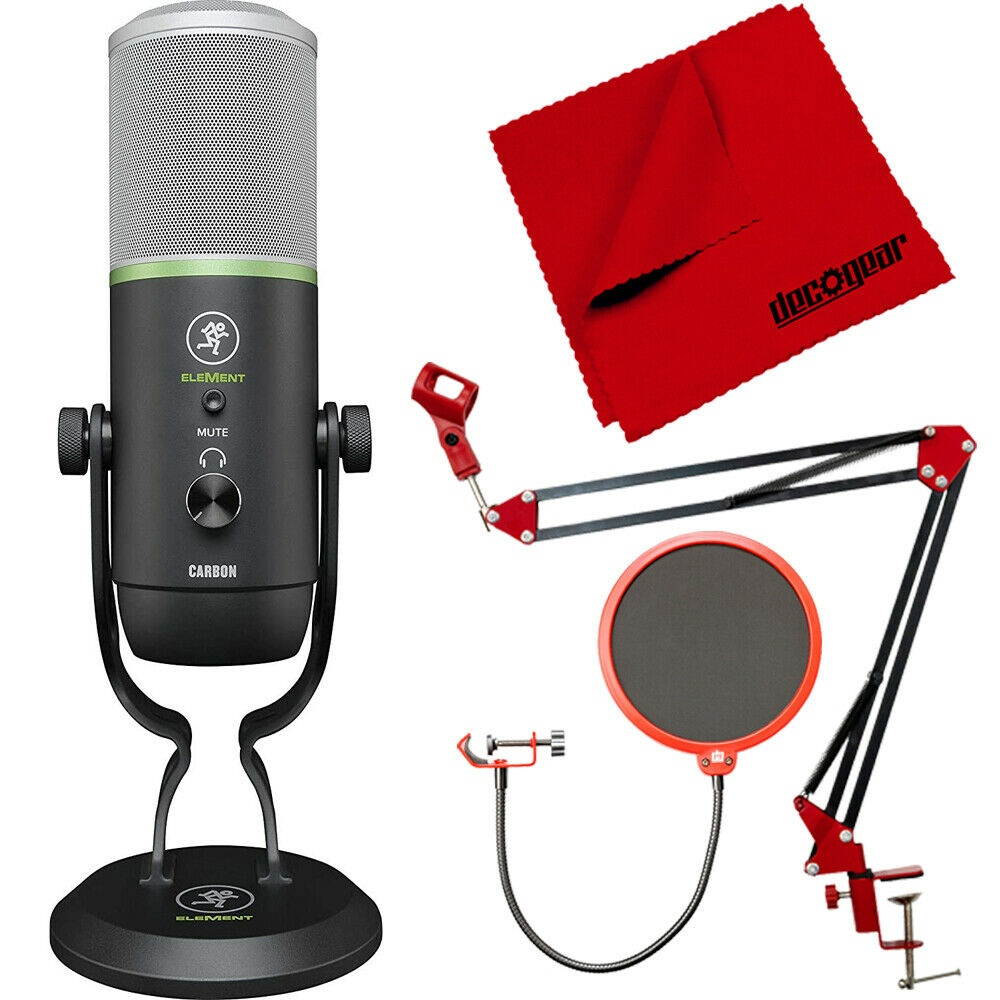 Mackie EleMent Series Carbon USB Condenser Microphone EM-CARBON + Essential Pack
