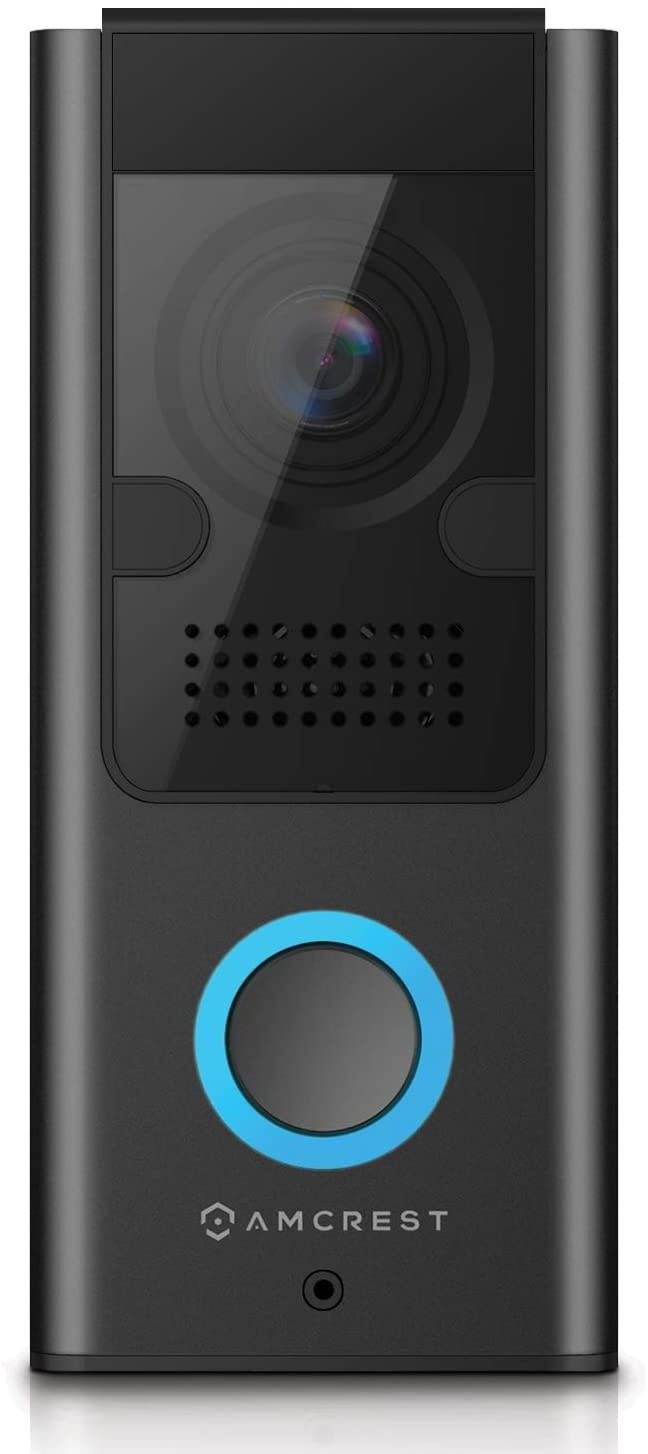 Amcrest Video Doorbell Camera, 2.4 GHz Wi-Fi Doorbell Camera, IP55 Weatherproof, Two-Way Audio, 140&ordm; Wide Angle, AD110