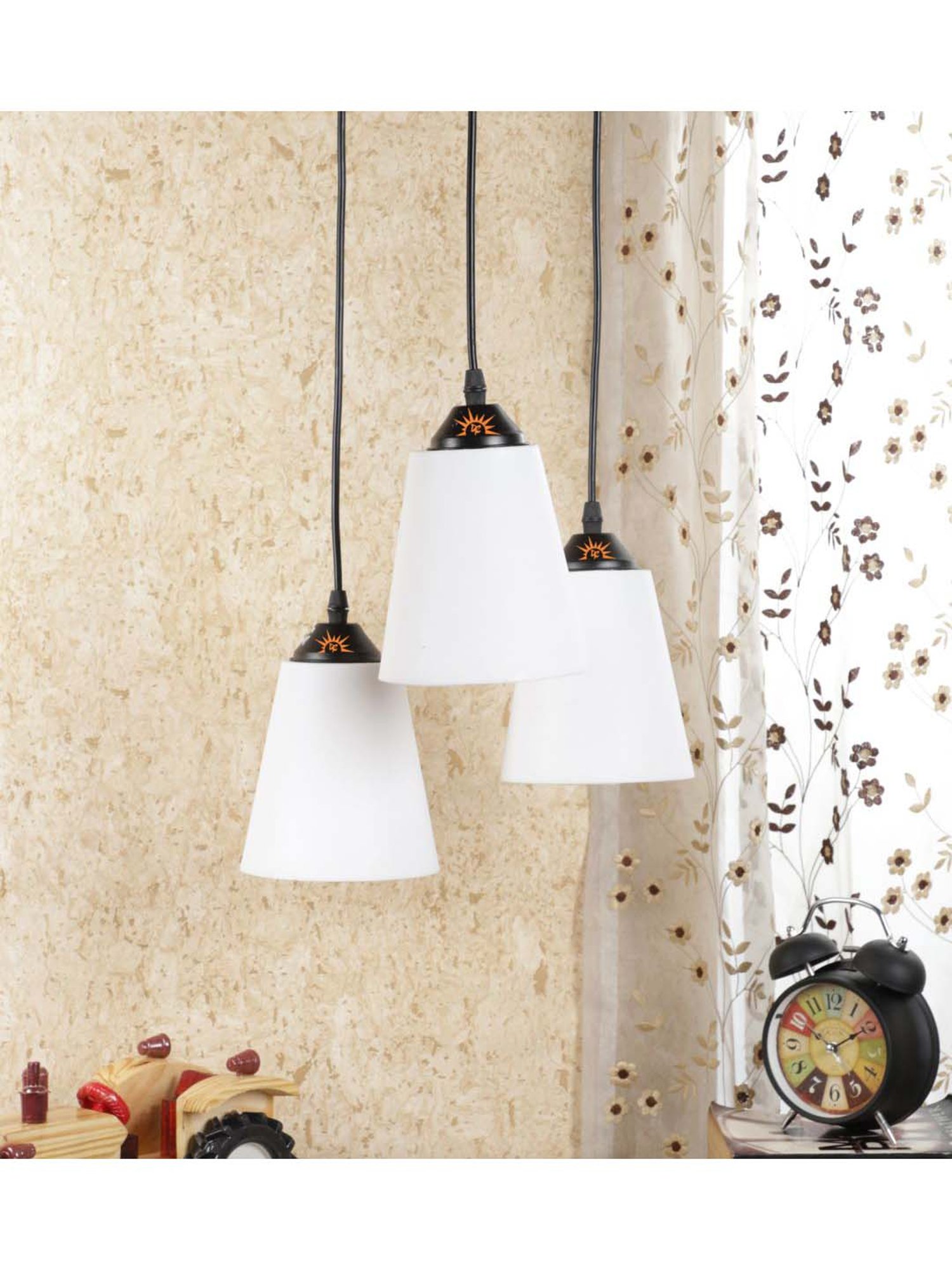 DecorativeRay White Hanging Light - Set of 1