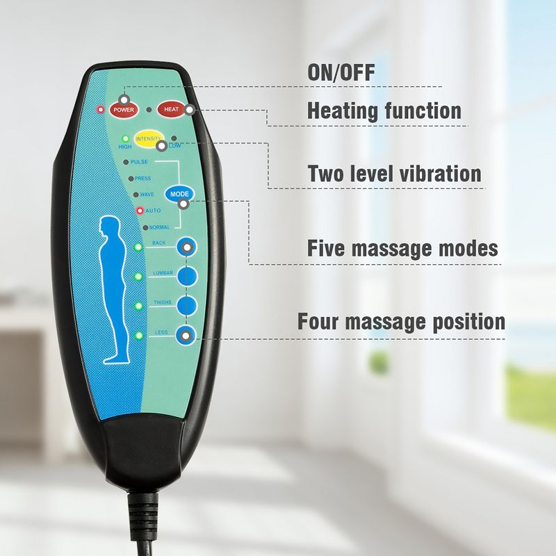 Costway Electric Lift Power Recliner Chair Heated Massage Sofa Lounge w/ Remote Control