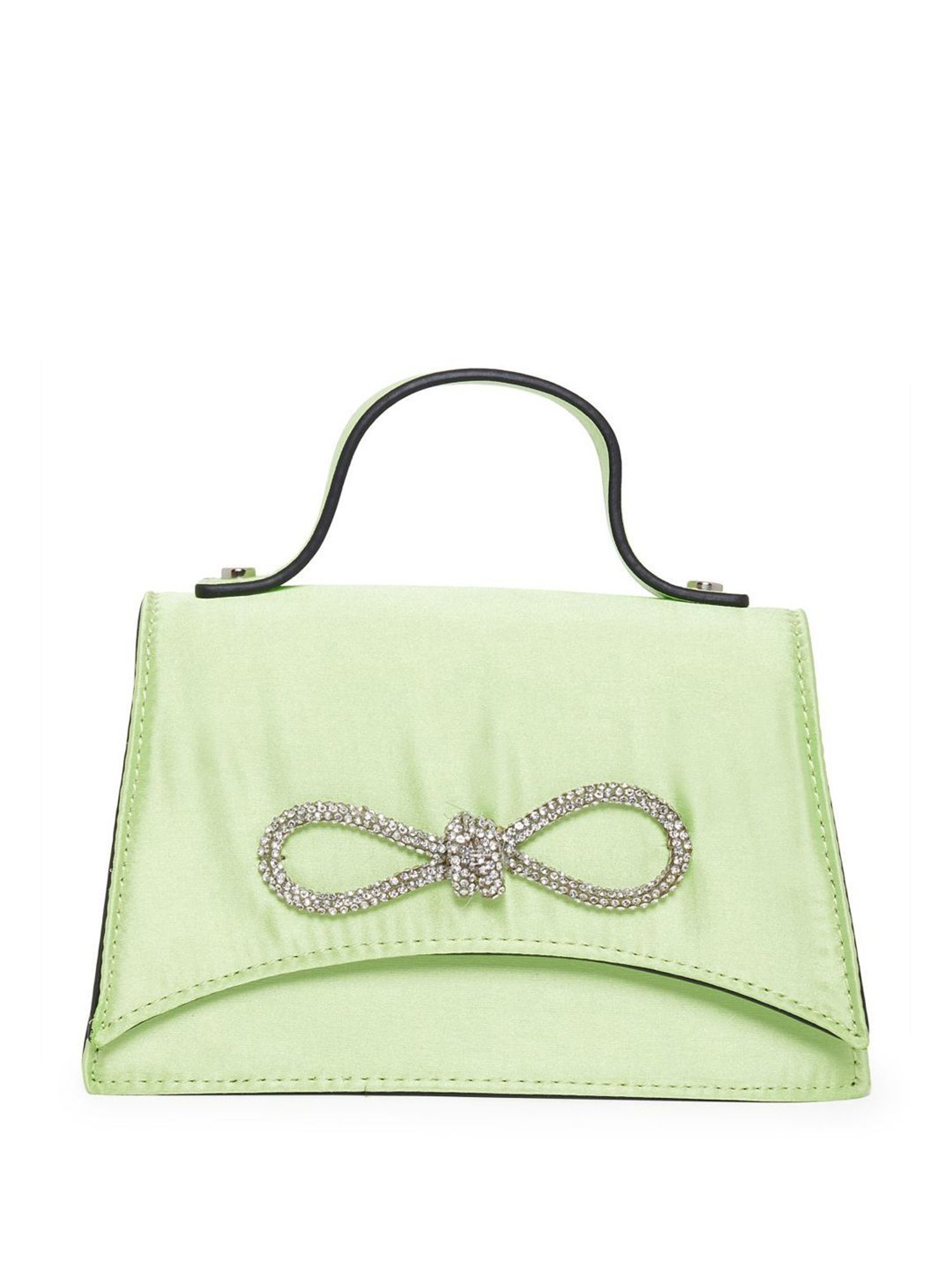 Aldo Bright Green Solid Medium Satchel Handbag