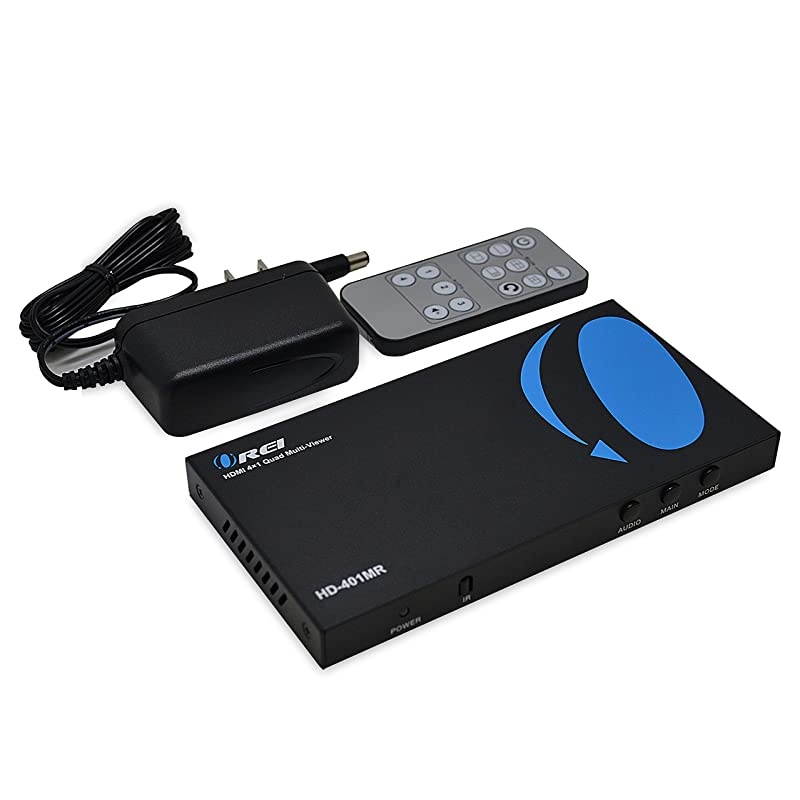 HDMI Multi-Viewer 4x1 Seamless HDMI Switch by  - 4 Ports, IR Remote, Supports up to 1080p, Security Camera, HDMI Switch 4 in 1 Out