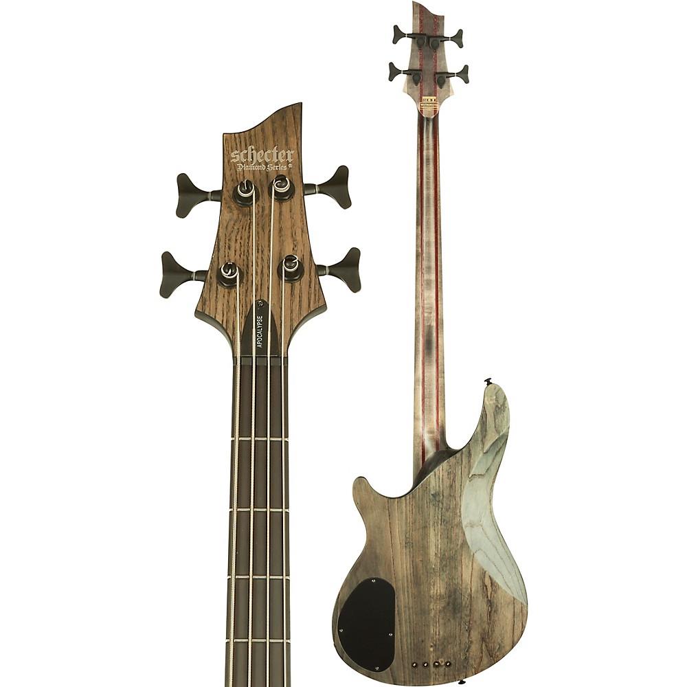 Schecter C-4 Apocalypse EX Electric Bass Guitar, Ebony Fretboard, Rusty Gray