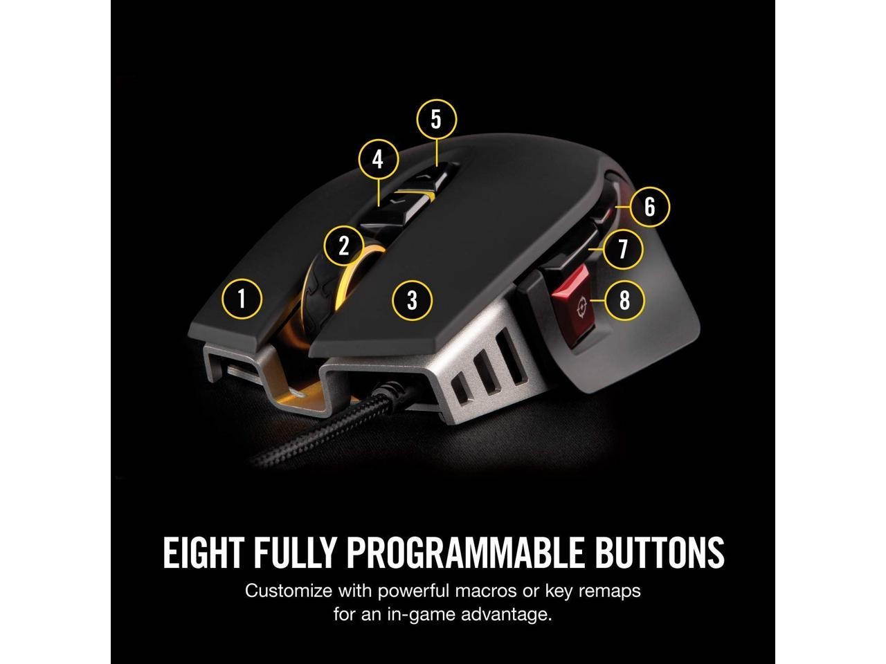 New : Gaming mouse, CORSAIR M65 M65 ELITE - FPS Gaming Mouse - 18,000 DPI Optical Sensor - Adjustable DPI Sniper Button - Tunable Weights - Black