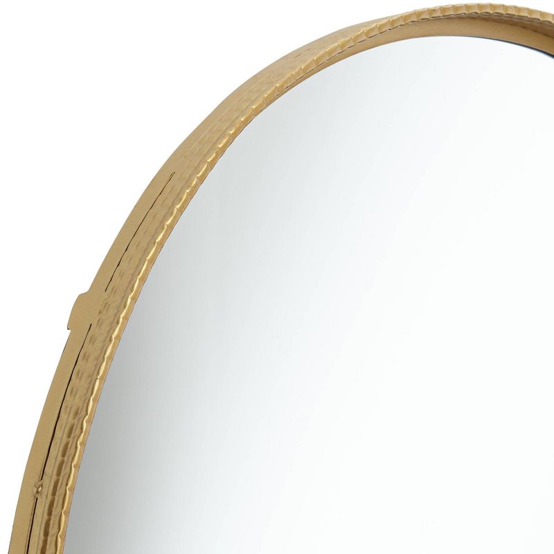 Noble Park Cally Gold 31 1/2" Round Metal Wall Mirror