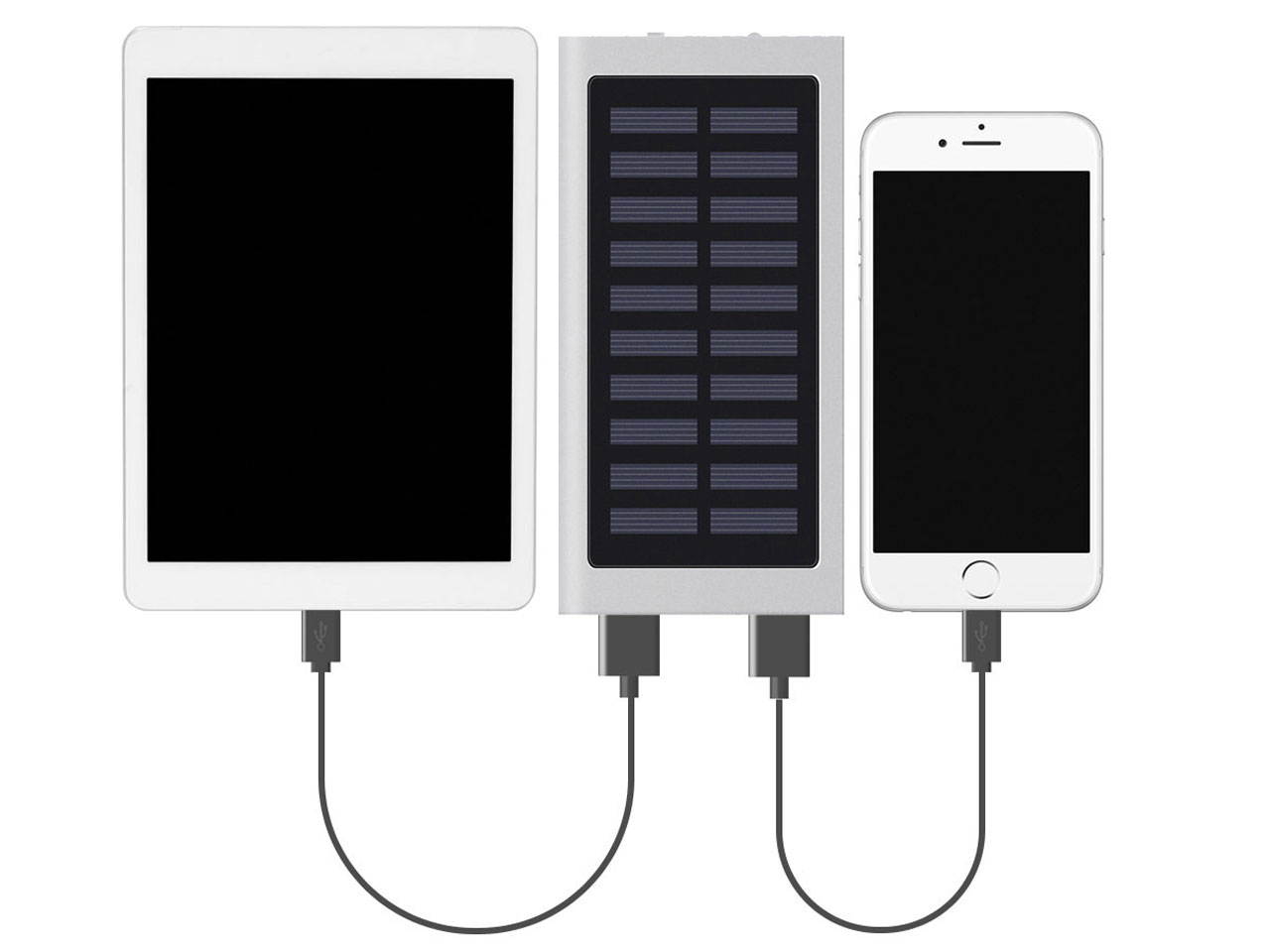 Lurkwolfer Solar Charger, 10000mAh Portable Outdoor Solar Power Bank, Camping External Backup Battery  USB 5V 1A/2A Outputs & Flashlights for All Cell Phones, Tablets and Electronic Devices