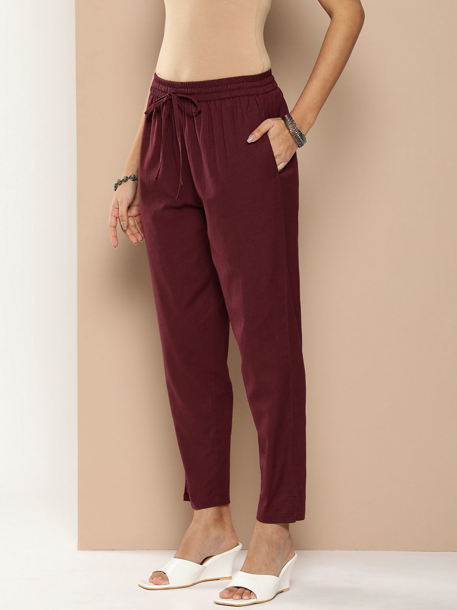 Amukti Maroon Pants