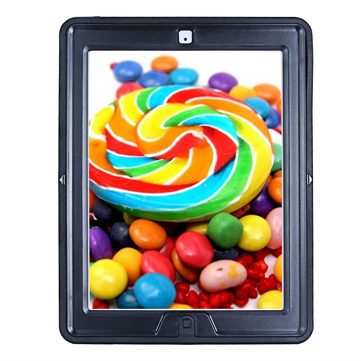 Cellular360 Shockproof Case for iPad 2 iPad 3 iPad 4, Protective and Handy Case with a 360 Degree Rotatable Kickstand and Handle (Black)