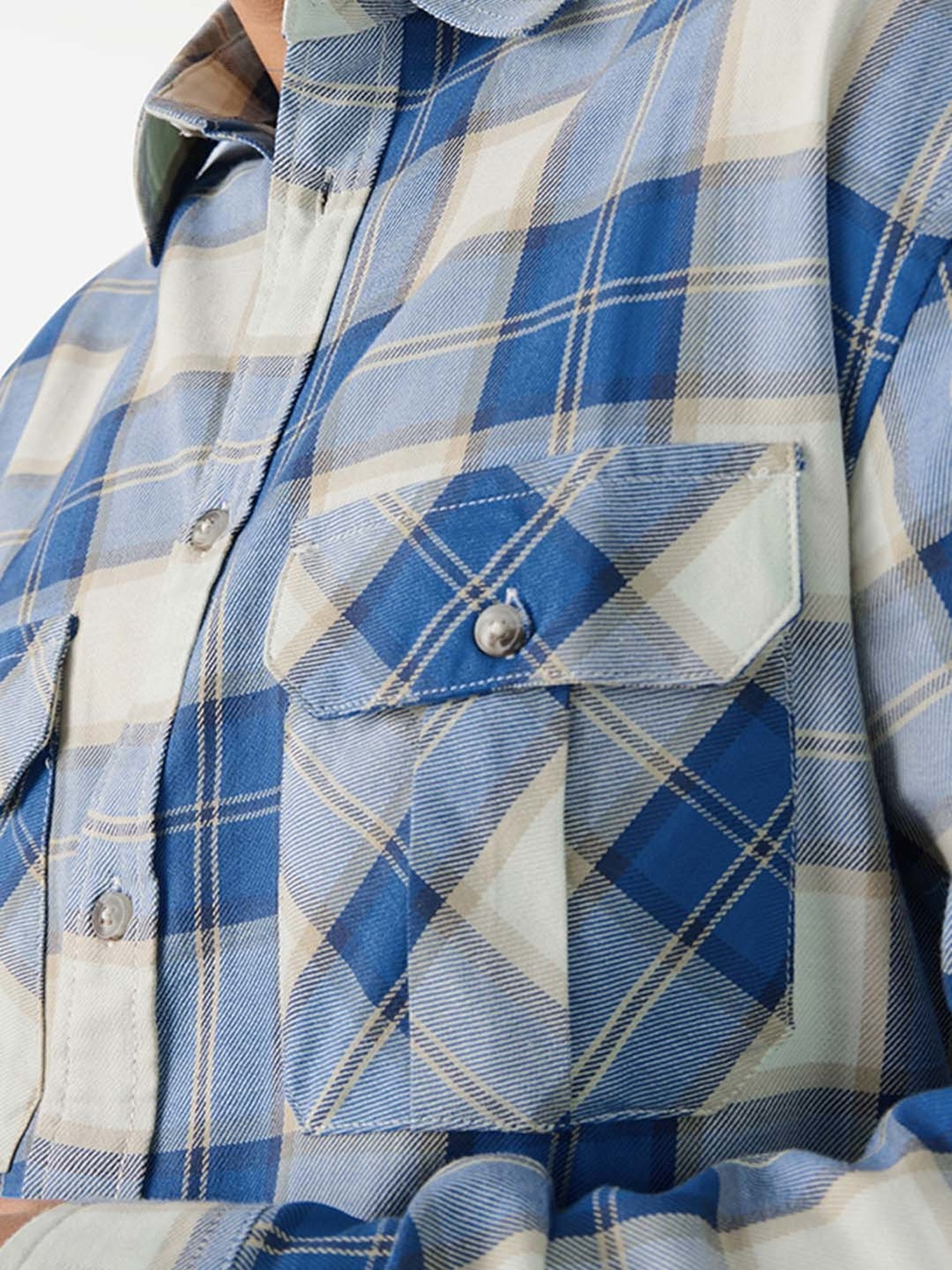 Kuons Avenue Cobalt Blue Slim Fit Denim Shirt