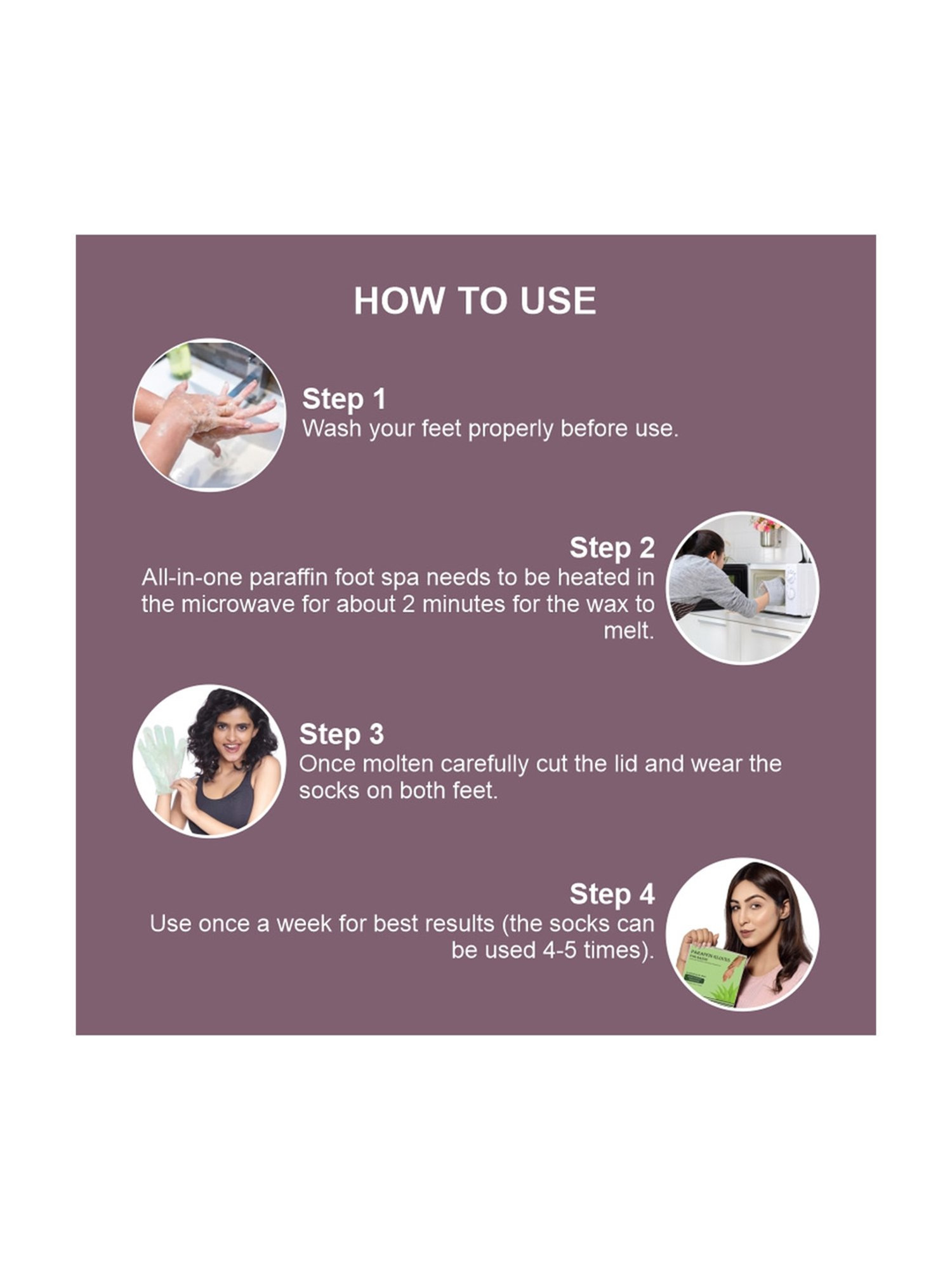 House of Beauty Aloe Vera Paraffin Hand Gloves - 1 Pair - 4 Times Reusable - 225 gm