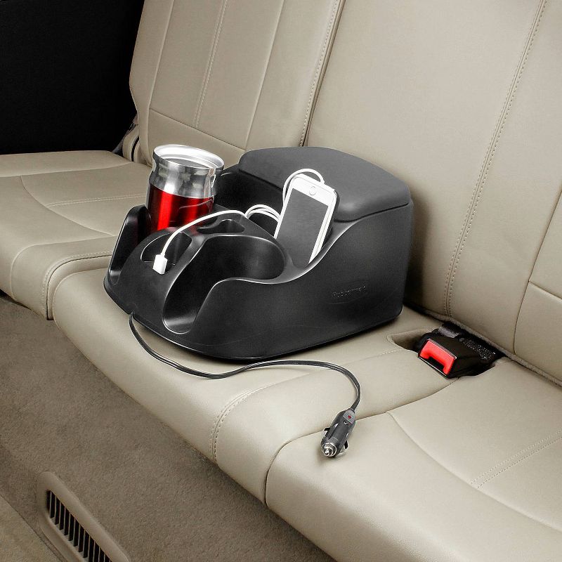 DU-HA 10410 Secure Under Seat Interior Heavy Duty Polyethylene Storage Organizer Compartment for Guns, Tools, and Valuables with Lockable Lid, Black