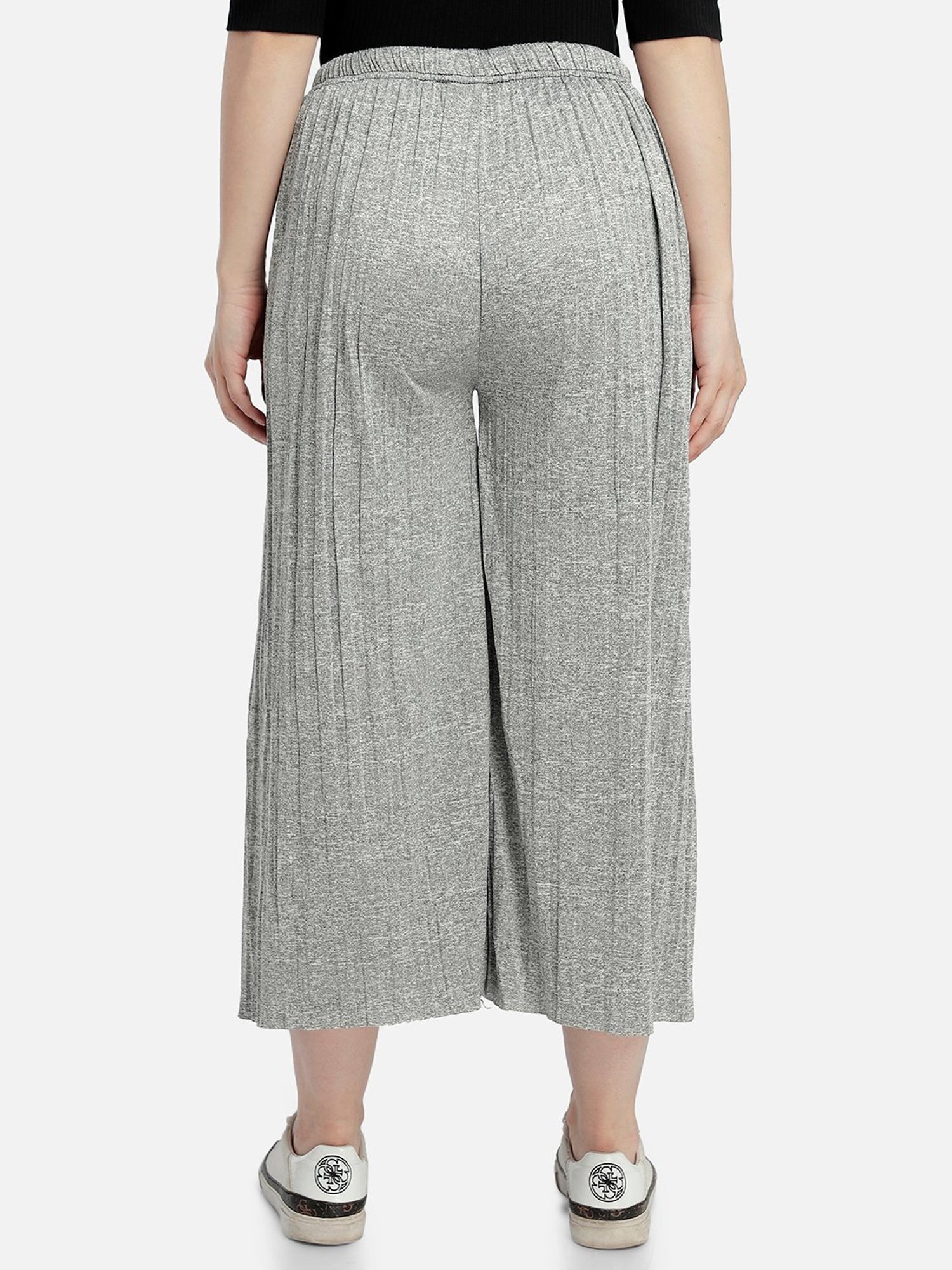 Aditi Wasan Grey Relaxed Fit Pleated Culottes