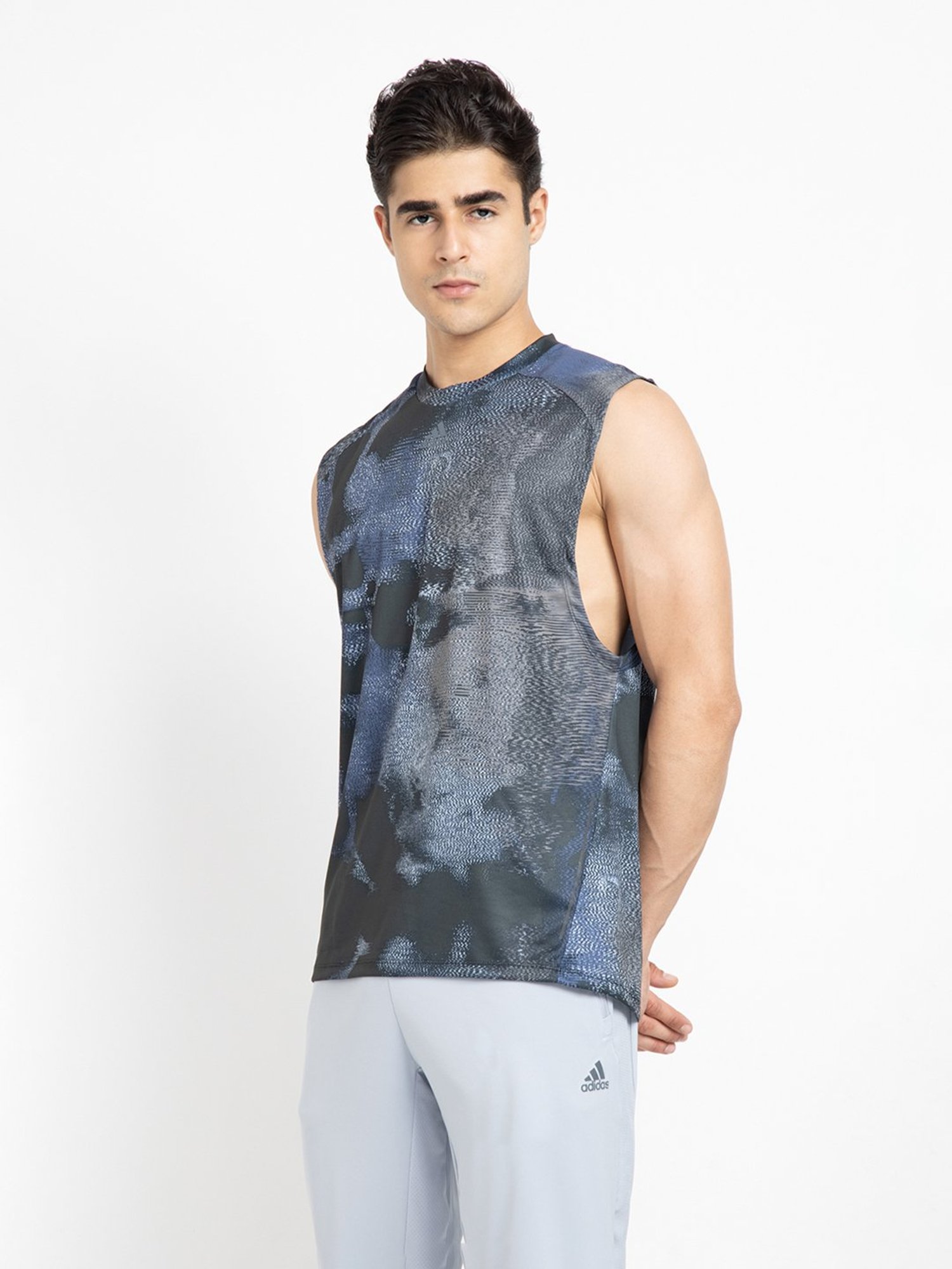 adidas Multicolor Printed Round Neck T-Shirt