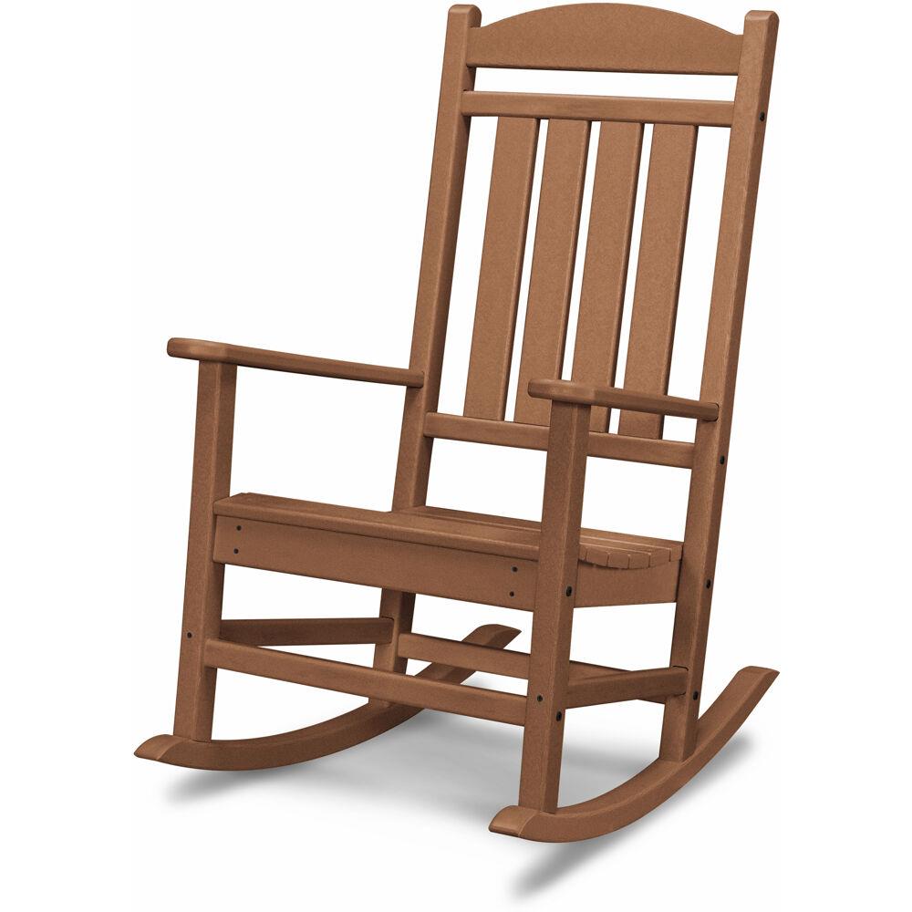 Hanover HVR100TE All-Weather Pineapple Cay Porch Rocker in Teak, 42.5 x 26.25 x 33.75 in.
