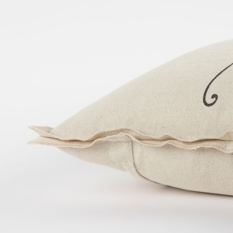 20"x20" Oversize Sentiment Polyester Filled Square Throw Pillow Neutral - Rizzy Home