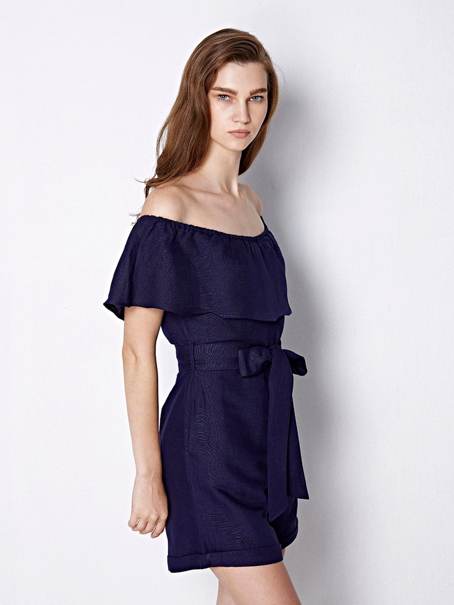 Belle Fille Blue Floral Print Playsuit