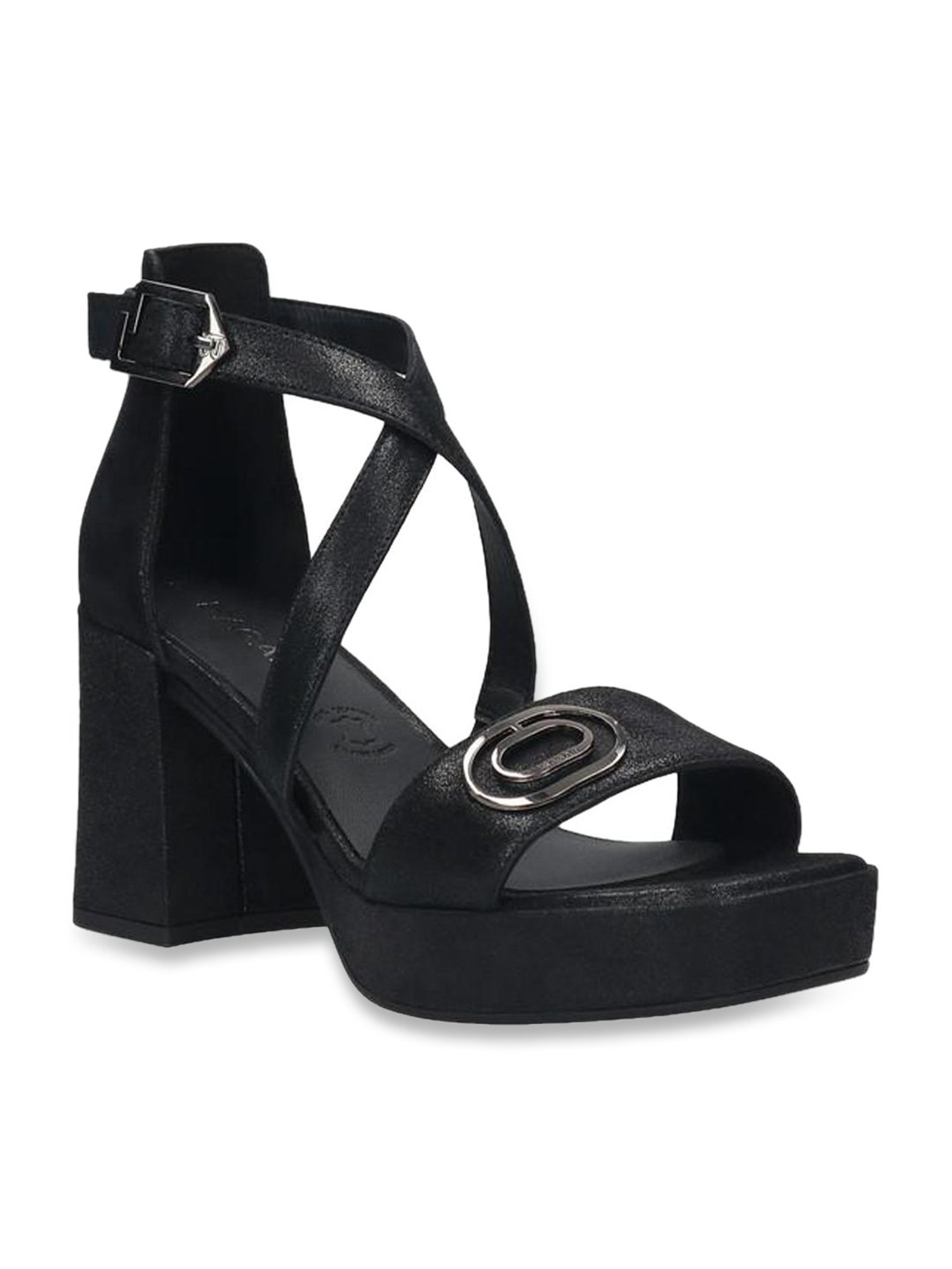 Bagatt Women's Cesena Black Ankle Strap Sandals