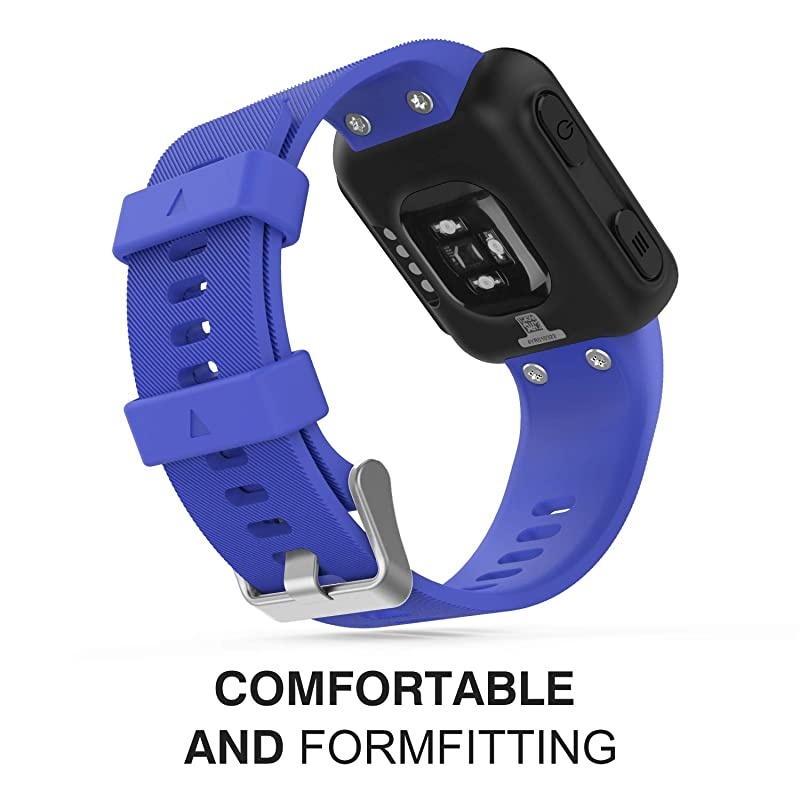 Compatible with Forerunner 35 Watch Band Soft Silicone Replacement Watch Band Sport Bracelet Strap with 6pcs Screws and 2pcs Screwdrivers for Forerunner 35 GPS Running Smart Watch Royal Blue