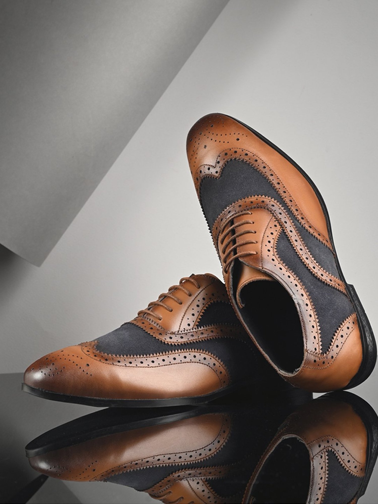 Hoversole Men's Lord Tan Brogue Shoes