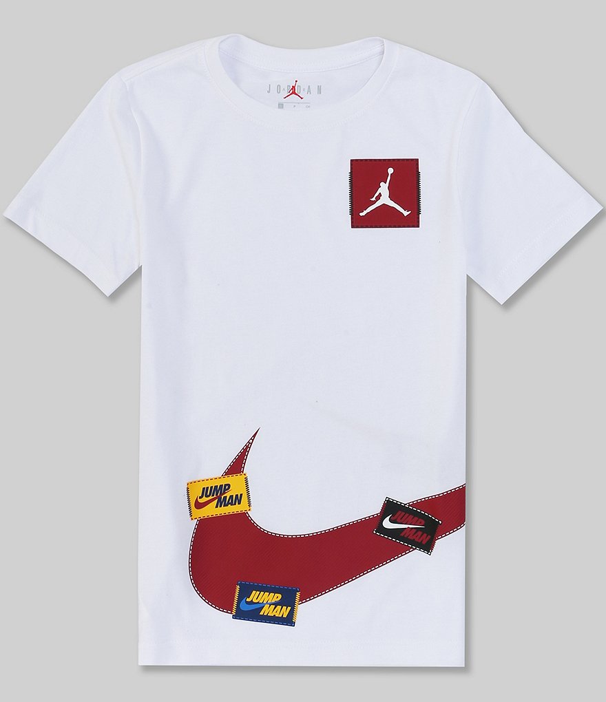 Jordan Big Boys 8-20 Short-Sleeve Jumble Wrap-Logo Graphic Tee