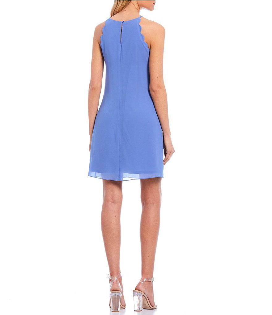 I.N. San Francisco Scalloped Shift Dress