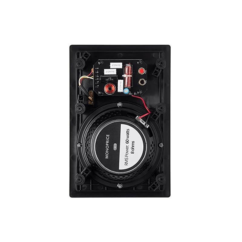 2Way Carbon Fiber inWall Speakers 65in Pair with Paintable Magnetic Grille Alpha Series