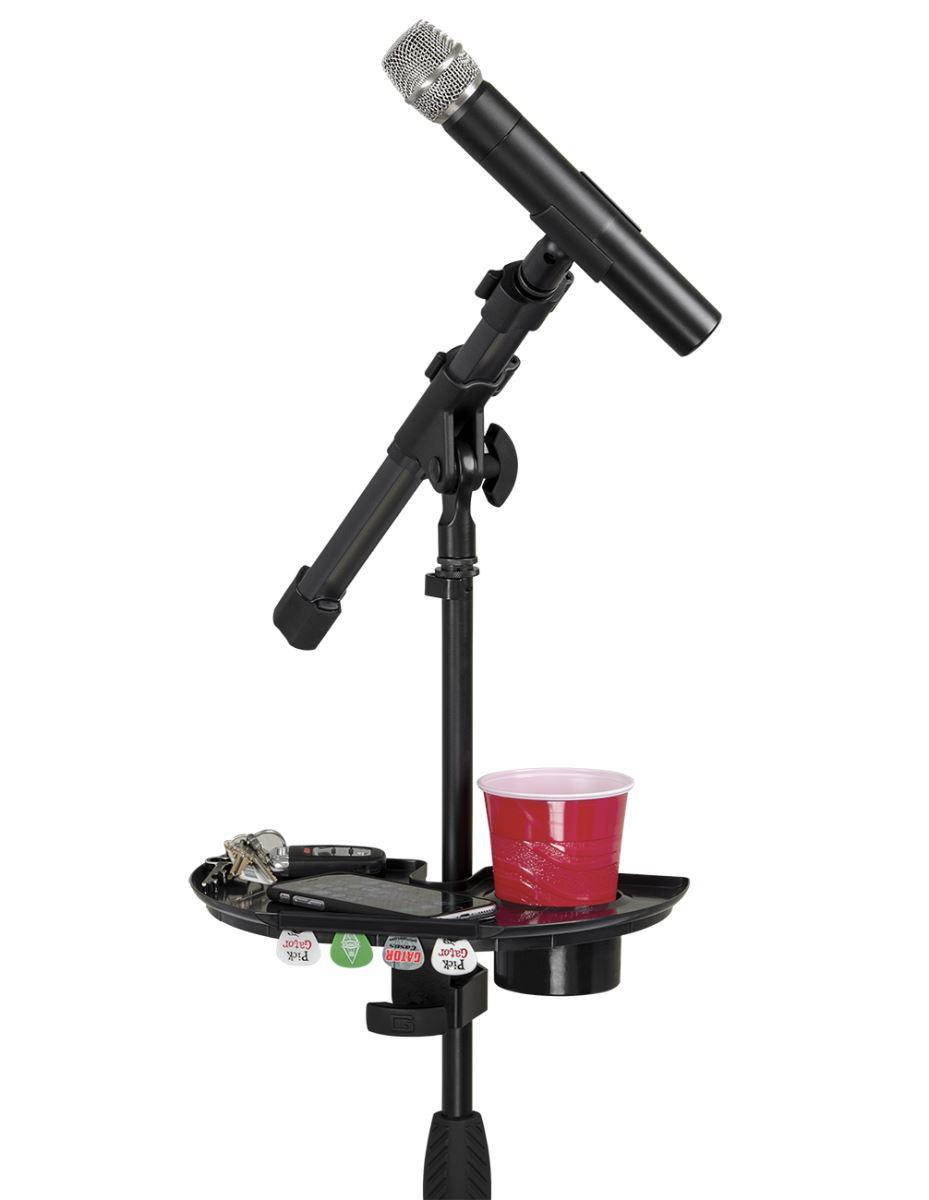 Gator Frameworks Mic Stand Accessory Tray with Drink Holder